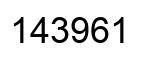 Number 143961 black image