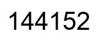 Number 144152 black image