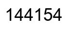 Number 144154 black image