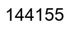 Number 144155 black image