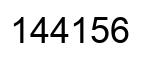 Number 144156 black image
