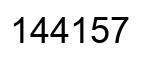 Number 144157 black image