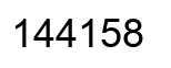 Number 144158 black image