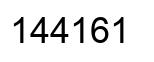 Number 144161 black image