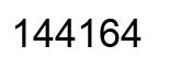 Number 144164 black image