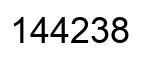 Number 144238 black image