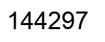 Number 144297 black image