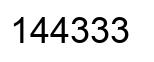 Número 144333 imagen negro