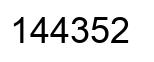 Number 144352 black image