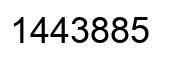 Number 1443885 black image