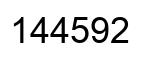 Number 144592 black image