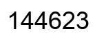 Number 144623 black image