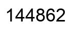 Número 144862 imagen negro