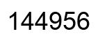 Number 144956 black image