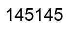 Number 145145 black image