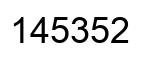 Number 145352 black image