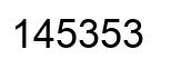 Number 145353 black image