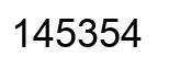 Number 145354 black image