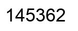 Number 145362 black image