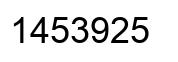 Number 1453925 black image