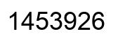 Number 1453926 black image
