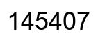Number 145407 black image