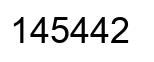 Number 145442 black image