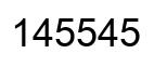 Number 145545 black image