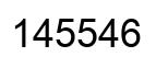 Number 145546 black image