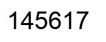 Número 145617 imagen negro
