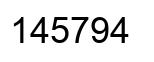 Number 145794 black image