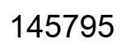 Number 145795 black image