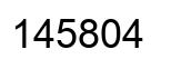 Number 145804 black image