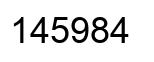 Number 145984 black image