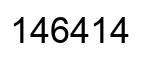 Number 146414 black image