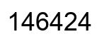 Number 146424 black image