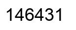 Number 146431 black image