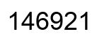 Number 146921 black image