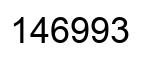 Number 146993 black image