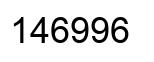 Number 146996 black image