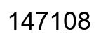 Number 147108 black image