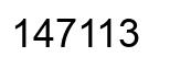 Number 147113 black image