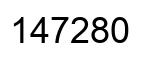 Number 147280 black image