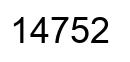 Number 14752 black image