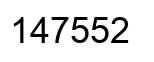 Number 147552 black image