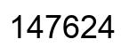 Number 147624 black image