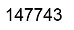 Number 147743 black image