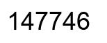 Number 147746 black image