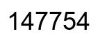 Number 147754 black image