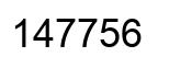 Number 147756 black image